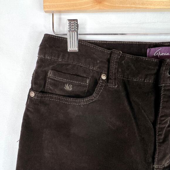 Gloria Vanderbilt Amanda 2.0 Slim Leg Brown Corduroy Pants 8 - Picture 7 of 10